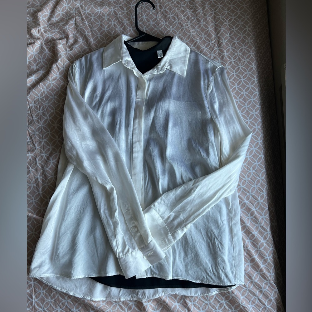 100%silk botton down Top